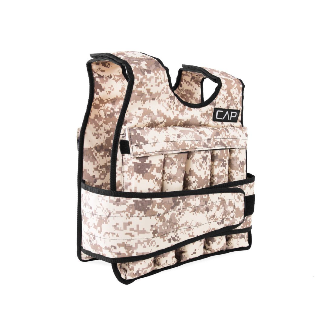 CAP 40 LB ADJUSTABLE WEIGHTED VEST, DIGITAL CAMO