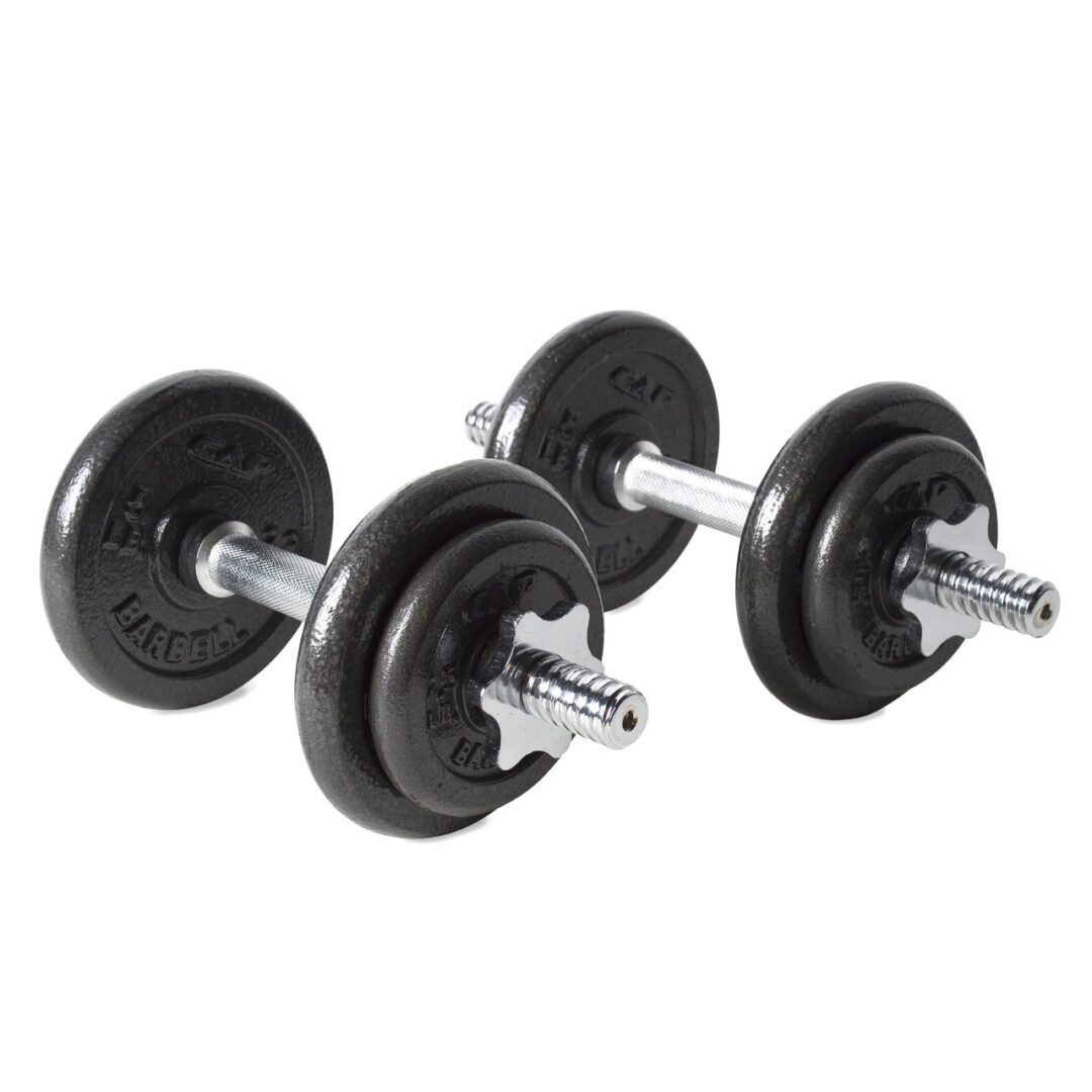 CAP ADJUSTABLE CAST IRON DUMBBELL SET WITH CASE, 40 LB