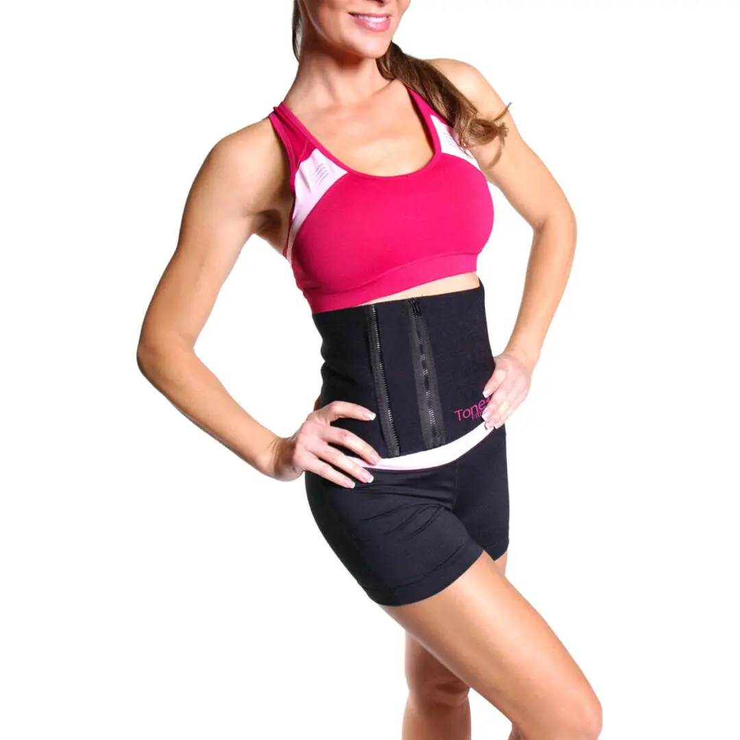 TONE FITNESS WAIST SLIMMER BELT WITH ZIPPER