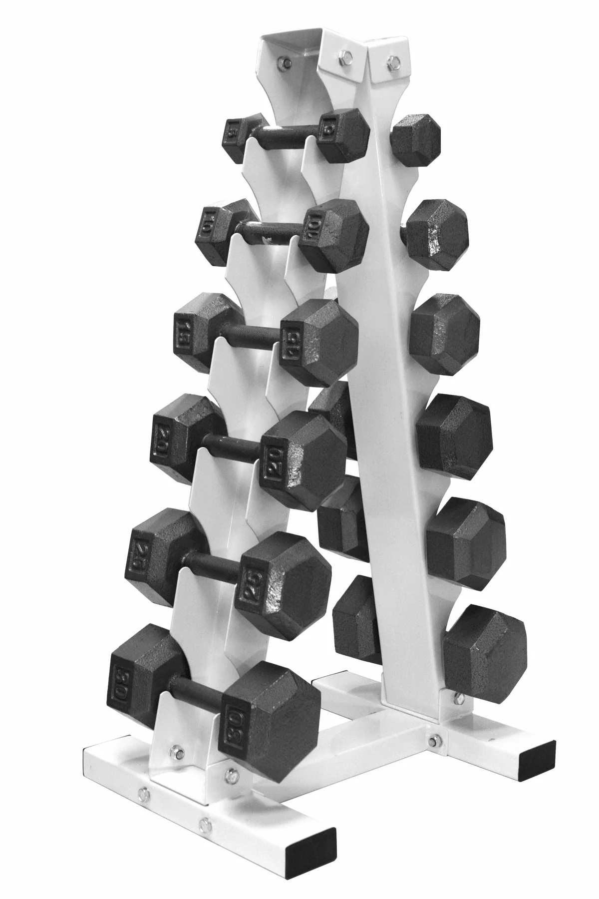 A Frame 6 pair Dumbbell Rack