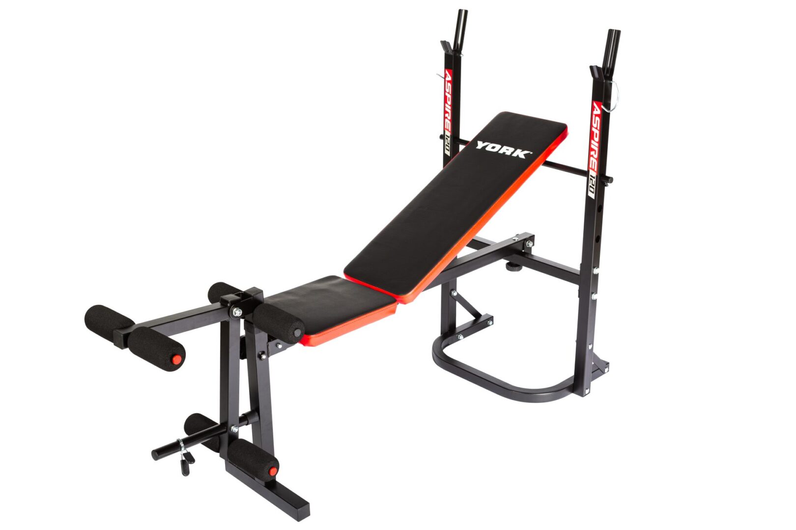 YORK Aspire 120 Flat to Incline Folding Bench with Leg Curl