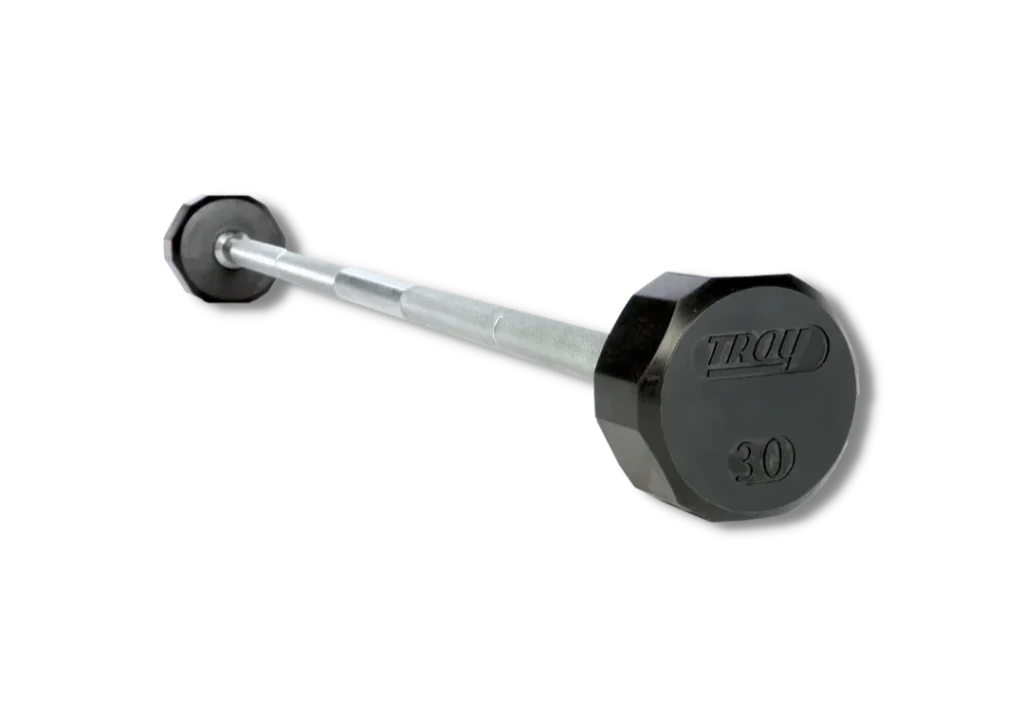 12 Side Rubber Straight Barbell