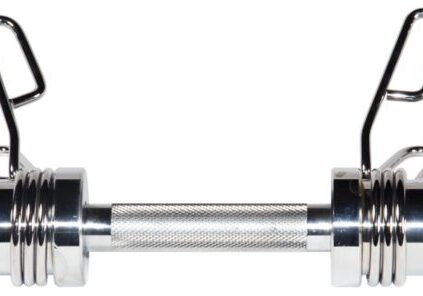 20 Olympic Dumbbell Handle w Spring Clip Collars