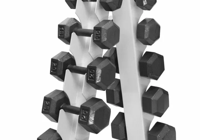 A Frame 6 pair Dumbbell Rack