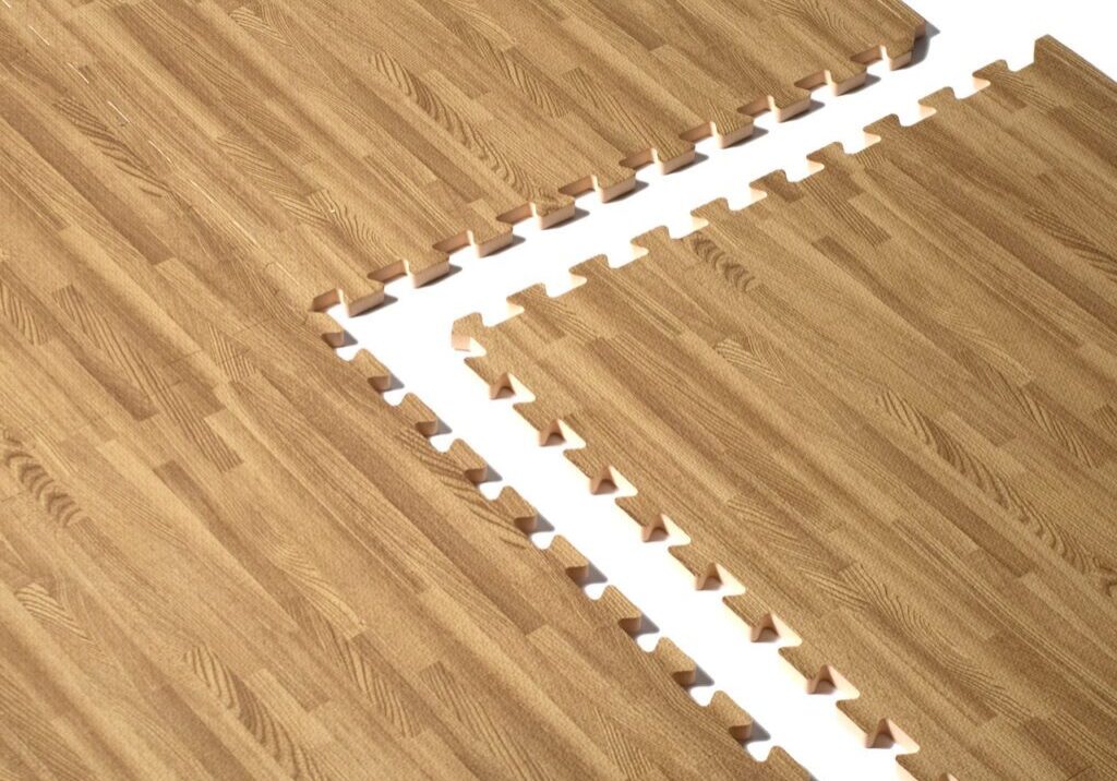 CAP 4-PIECE FOAM TILE FLOORING WITH WOOD STYLE PATTERN