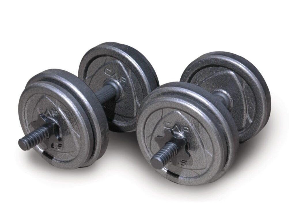 CAP ADJUSTABLE CAST IRON DUMBBELL SET