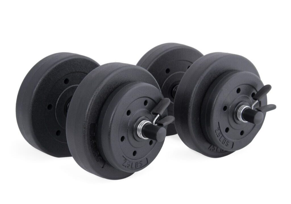 CAP ADJUSTABLE PVC COATED CEMENT DUMBBELL SET, 40 LB