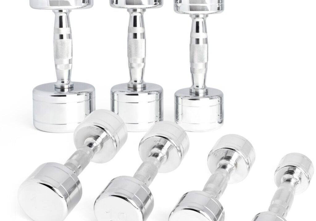 CAP COUTOURED CHROME DUMBBELL SET, 150 LB