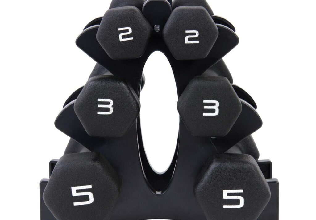 CAP NEOPRENE DUMBBELL SET, BLACK, 20 LB