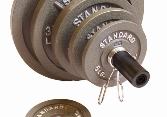 CAP OLYMPIC BARBELL SET, GRAY, 300 LB