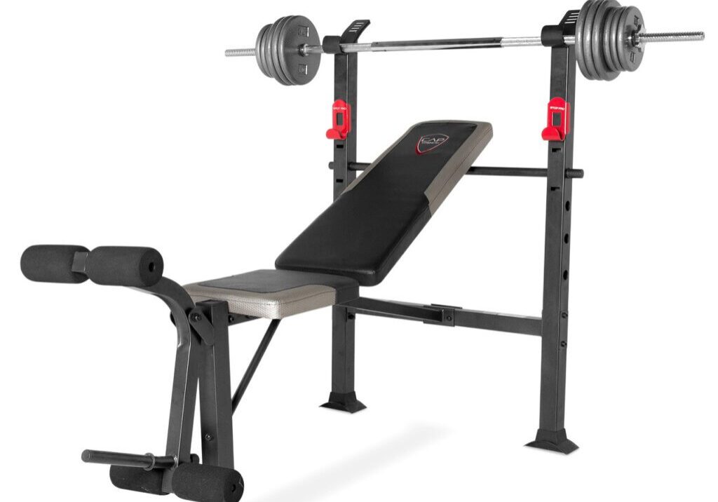 CAP STRENGTH DELUXE COMBO STANDARD BENCH, 100 LB SET