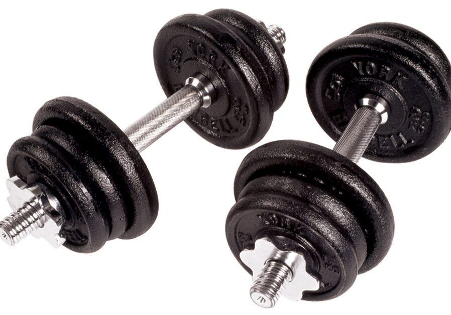 Cast Iron Adjustable S & L Dumbbell Set