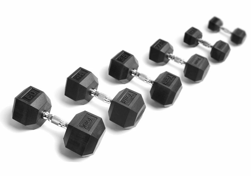 Rubber Hex Dumbbell Set