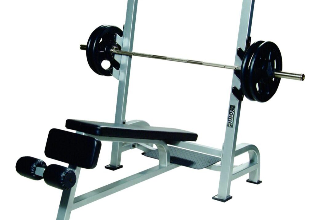 STS Olympic Decline Bench Press w Gun Racks