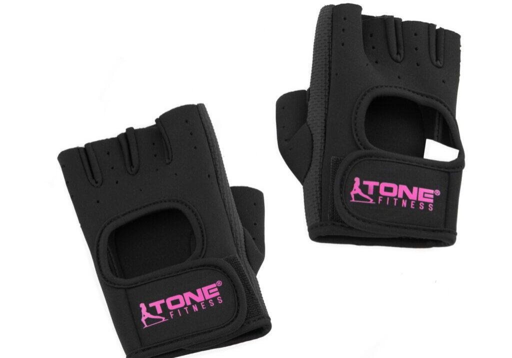 TONE FITNESS BLACK WEIGHTLIFTING GLOVES