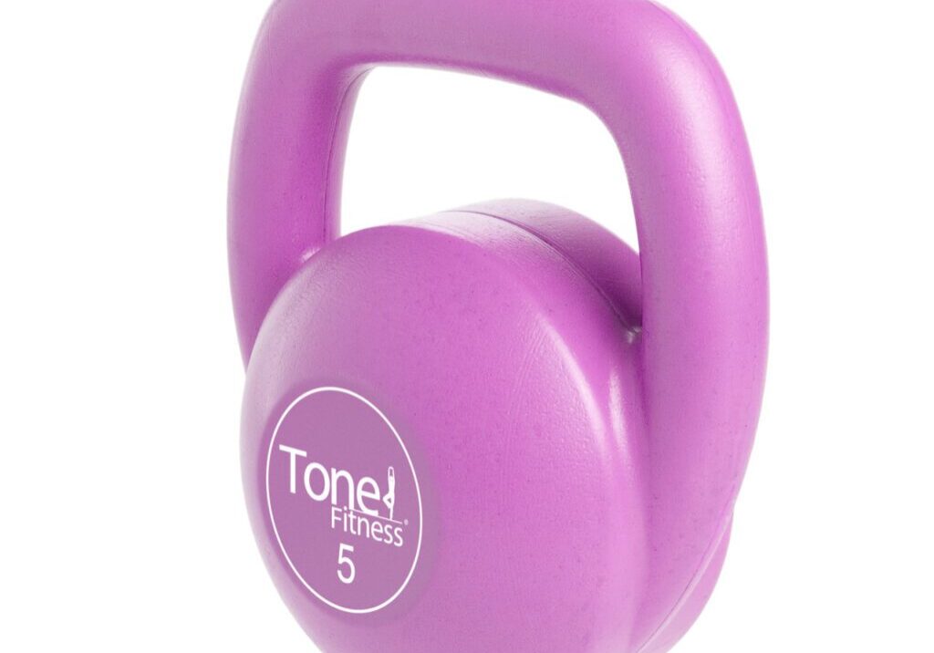 TONE FITNESS PVC COATED CEMENT KETTLEBELL