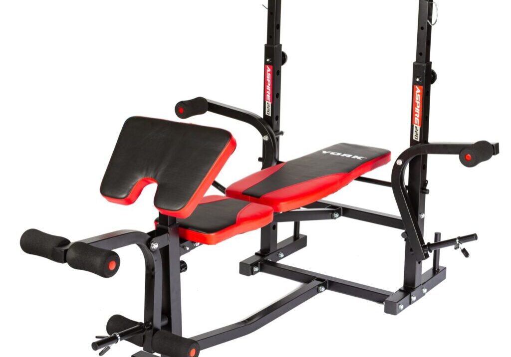 YORK Aspire 220 Folding Bench with Arm Leg Curl Butterfly