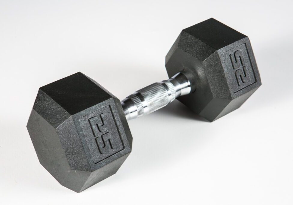 York PVC Hex Dumbbell – Chrome Ergo Handle